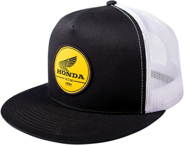 FX Honda Gold Label Snapback Mesh Hat Black White 24-86302