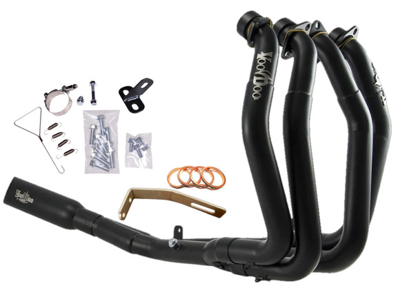 Voodoo Black Shorty 4-into-1 Full Exhaust System for Wide Tire Hayabusa 22-25