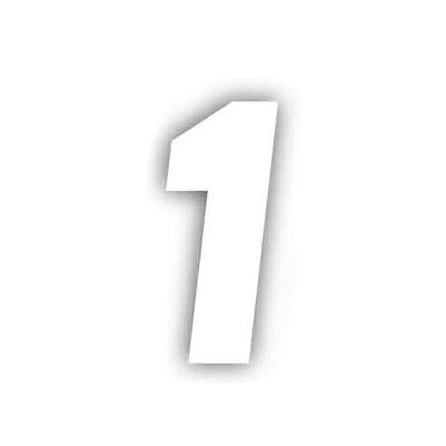 Factory Effex 3pk Racer Digits 4.5in #1 Numbers White 09-10021