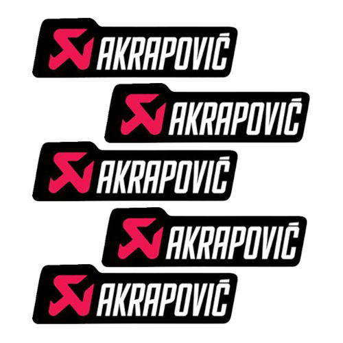 Factory Effex 5pk Akrapovic Stickers 28-90010