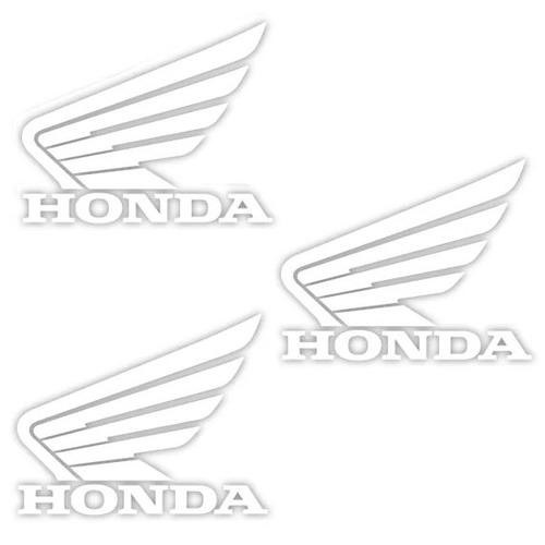 Factory Effex 3pk Honda Wing Sticker White 04-2692