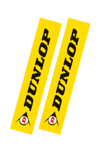 Factory Effex Dunlop Universal Fork Swingarm Stickers Yellow 02-7065