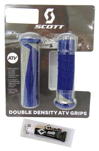 Scott Deuce 7/8 Grip Glue ATV Grey Blue for Honda Kawasaki Yamaha Suzuki Polaris
