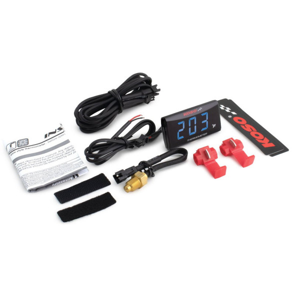 Koso Blue Digital Super Slim Temperature Gauge BA024B11