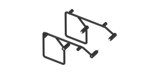 Voyager Saddlebag Mount Kit Black Burly Brand B15-1070B