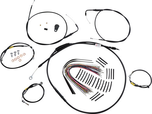 15" Ape Hanger Cable Kit Black Burly Brand B30-1291