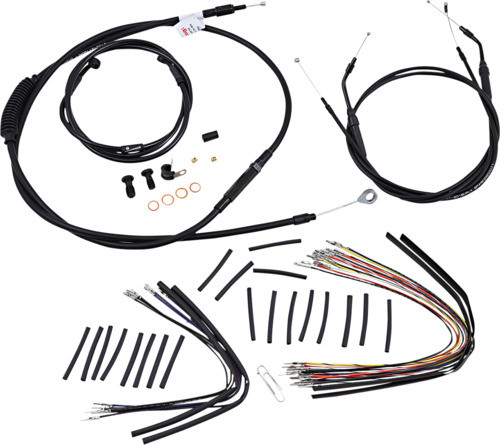 16" Ape Hanger Cable Kit Black Burly Brand B30-1047