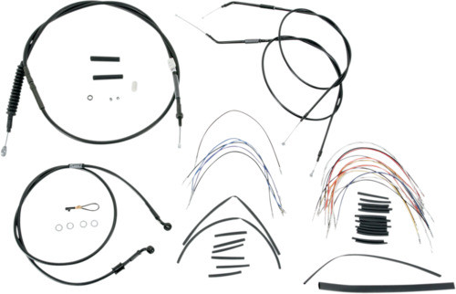 16" Ape Hanger Cable Kit Black Burly Brand B30-1005