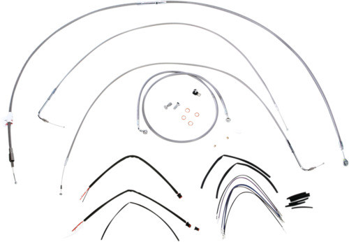 16" Ape Hanger Cable Kit Non-ABS Stainless Steel Burly Brand B30-1063