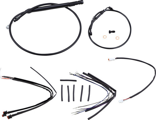 14" Ape Hanger Cable Kit ABS Black Burly Brand B30-1254
