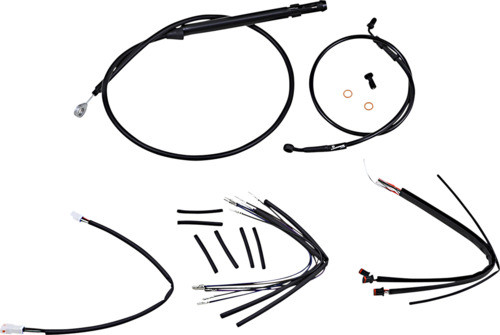 16" Ape Hanger Cable Kit ABS Black Burly Brand B30-1241