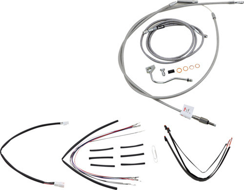 14" Ape Hanger Cable Kit ABS Stainless Steel Burly Brand B30-1158