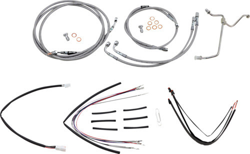 18-19" Ape Hanger Cable Kit Non-ABS Stainless Steel Burly Brand B30-1157
