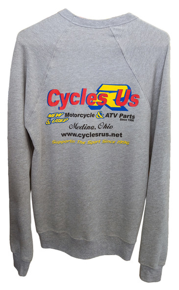 Cycles R Us 25th Anniversary Logo Gray Crew Neck Sweatshirt 2X Large Unisex