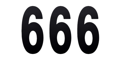 Factory Effex 3pk 6in Number 6 Stickers Black 02-4456