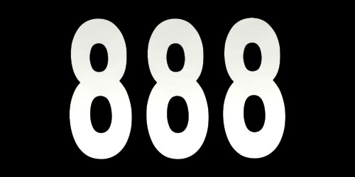 Factory Effex 3pk 8in Number 8 Stickers White 02-4488