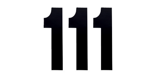 Factory Effex 3pk 6in Number 1 Stickers Black 02-4451