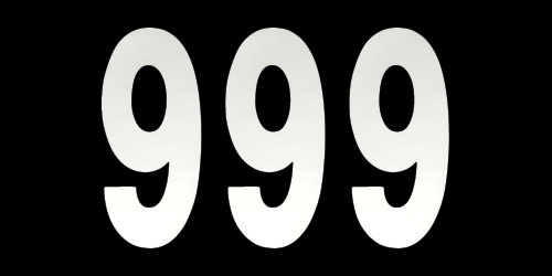 Factory Effex 3pk 8in Number 9 Stickers White 02-4489