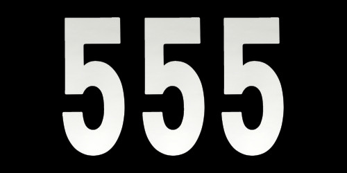 Factory Effex 3pk 8in Number 5 Stickers White 02-4485