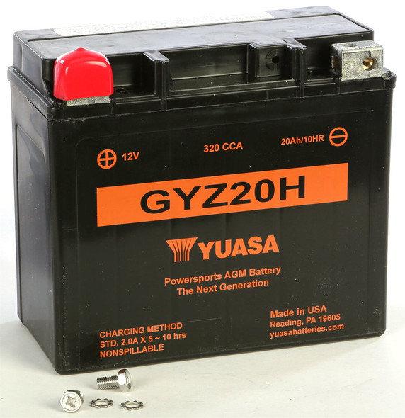 Yuasa AGM Maintenance-Free Battery GYZ20H for Motorcycle