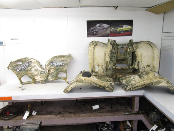 09 Yamaha YFM 700 Grizzly EFI Fenders Front Rear Camo 3B4-W2161-G0-00 2007-2011