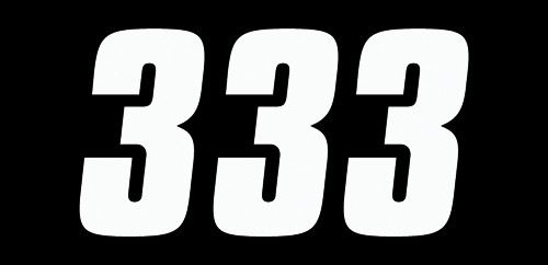 Factory Effex 3pk 7in Factory Number 3 Stickers White 08-90093