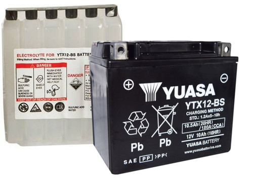 Yuasa AGM Maintenance-Free Battery YTX12-BS for Motorcycle