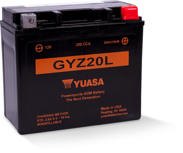 Yuasa AGM Maintenance-Free Battery GYZ20L for Motorcycle