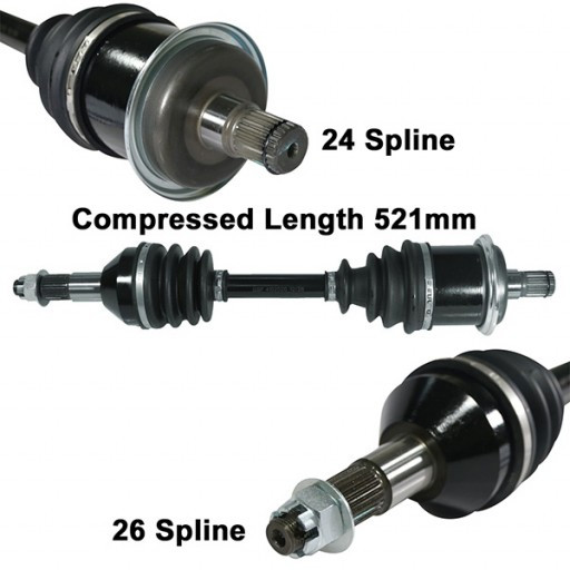 08-15 for Can-Am Renegade 500 ArmorTech HeavyDuty Rear Right CV Axle StockLength