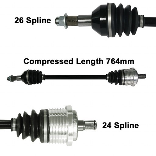 ArmorTech HD Rear Left or Right CV Axle Stock 14 15 for Can-Am Maverick 1000 XMR