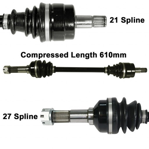 06-07 for Yamaha YXR660F Rhino ArmorTech Heavy Duty Front Left CV Axle Stock Len