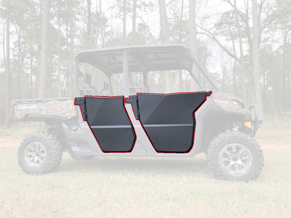Rival Half Doors Front and Rear for Can Am 2017-25 Defender Max HD7 HD8 HD9 HD10