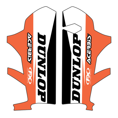 FX Lower Fork Guard Sponsor Stickers 17-40566 for KTM SX EXC MXC 01-07