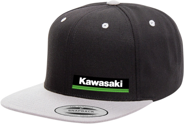 FX Kawasaki Snapback Wedge Hat Gray Black 23-86100