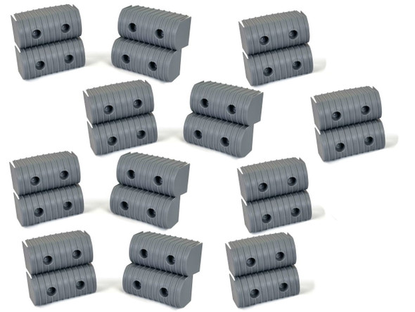 Caliber 24pk Grey 2in x 4in Bulk BunkWrap End Caps 23072