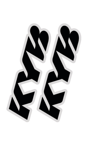 Factory Effex KYB Universal Fork Swingarm Stickers Black 10-44002