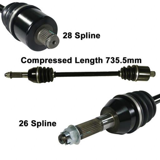 2011-14 fits Polaris RZR XP 4 900 ArmorTech HD Rear Left or Right CV Axle Stock