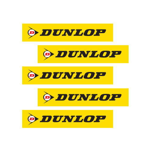 Factory Effex 5pk Dunlop Stickers Yellow 04-2669