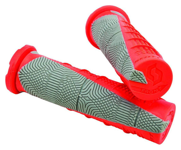 Scott Deuce 7/8 Grips ATV Quad Red Grey for Honda Kawasaki Yamaha Suzuki Polaris