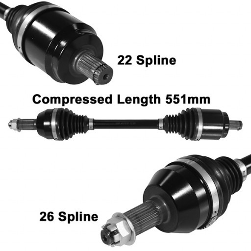 12-17 for Polaris RZR 570 ArmorTech Heavy Duty Front Left or Right CV Axle Stock