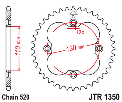 Fits Honda 1987-up TRX250X 2009 TRX300X TRX 250X 300X JT 38T Rear Sprocket
