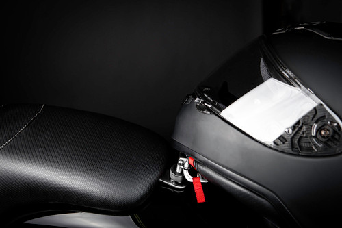 Black Seat and Helmet Lock Kit Santoro Fabworx SF20001 for Harley Davidson