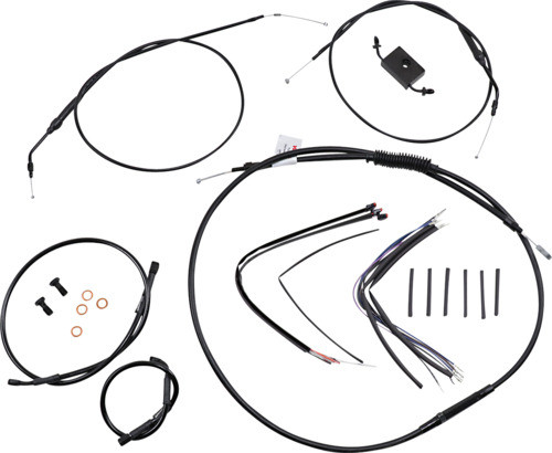 16" Ape Hanger Cable Kit ABS Black Burly Brand B30-1231