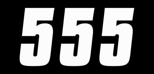 Factory Effex 3pk 7in Factory Number 5 Stickers White 08-90095
