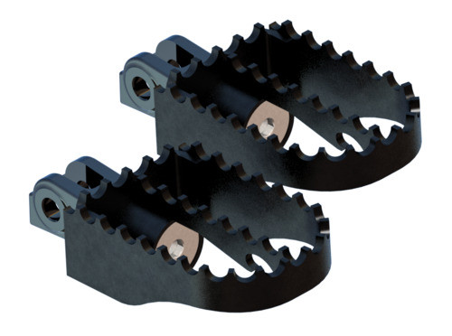 MX Style Passenger Pegs Adjustable Footpegs Black Burly Brand B13-1201B