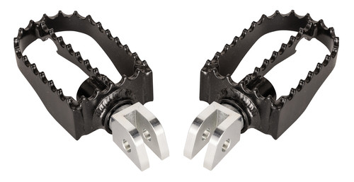 MX Style M8 Pegs Adjustable Footpegs Black Burly Brand B13-1007B