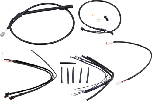 12" T-Bars Cable Kit ABS Black Burly Brand B30-1252