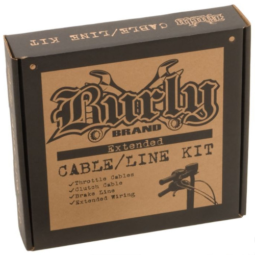 18" Ape Hanger Cable Kit Non-ABS Black Burly Brand B30-1075