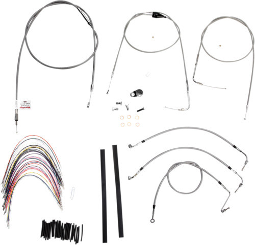 14" Ape Hanger Cable Kit Cruise Control Stainless Steel Burly Brand B30-1082