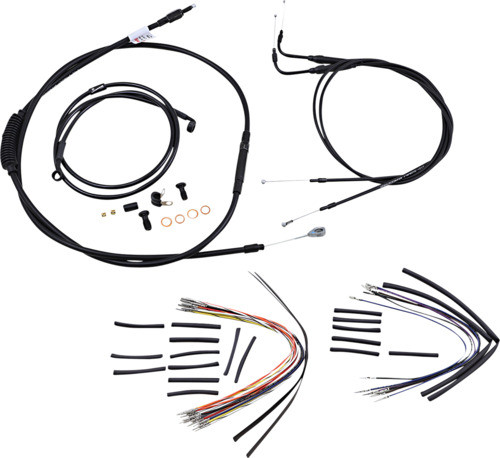 18" Ape Hanger Cable Kit Black Burly Brand B30-1017